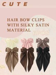 1/10/20 pièces Pinces à cheveux nœud papillon de couleur aléatoire, accessoires élégants pour cheveux convenant à un port quotidien pour femmes, utilisables pour diverses occasions telles que la Saint-Valentin, cadeau de Saint-Valentin, pinces à cheveux, pinces à griffes, fournitures scolaires, accessoires pour la tête - Multicolore - Voir 10