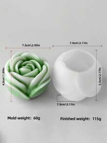 Valentine's Day Floral Candle Silicone Mold DIY Drip Decoration Available In 1pc/3pcs - Suitable For Home Decoration, Fireplace, Living Room, Center Decoration, Office, Valentine's Day Gift, Candle Set, Aromatherapy Candle, Friend Gift, Women's Gift
