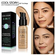 Long-Lasting Oil-Control Foundation Cream – Full Coverage, Hydrating Formula For Smooth, Even Skin Tone, Smudge-Proof And Sweat-Resistant, Ideal For Daily Wear, Weddings, And Special Events