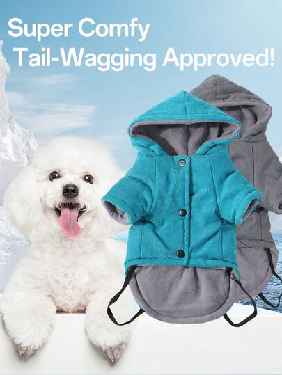 1pc Pet Dog Fashionable & Versatile Autumn/Winter Outfit, Cute Light-Colored Striped Design Hooded Winter Coat For Poodle, Bichon Frise, Schnauzer, Corgi Dogs