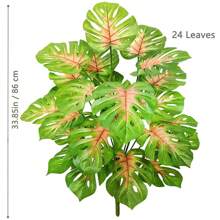 63-103cm /40.5inch Artificial Monstera Plants Fake Palm Tree Plastic Turtle Leaves Green Tall Plants For Home Garden Room Decor