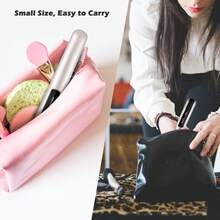 ShenFire 二合一无线直发器/卷发器，无线便携式直发器，迷你旅行美发造型器，直发/卷发两用工具，USB充电，3档温度设置，快速加热