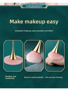 蓬松散粉化妆刷 小腰蘑菇腮红刷 软毛除尘刷 指甲表面清洁除尘指甲刷工具，旅行，旅行必备，情人节，平价，旅行化妆刷，女士礼物，化妆师，专业全套化妆工具