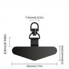 ملصق سلسلة هاتف من الفولاذ المقاوم للصدأ دوار ثلاثي الأبعاد، لوحة متعددة الوظائف