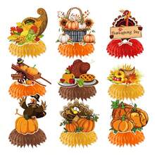 Brighten Up Your Thanksgiving With Colorful Honeycomb Decorations - Set The Mood For A Festive Feast - Colorful - View 6
