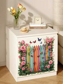 2 件/1 件墙贴 - [彩色栅栏蝴蝶、莲花] PVC 自粘可移除墙贴，适用于托儿所、儿童房、游戏室或教室 - 适合任何空间的可爱创意墙面装饰 - 彩色 - 查看 9