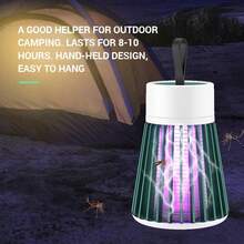 Bug Zapper USB Electric Non-Radiation LED Silent Mosquito And Insect Killer Lamp, Suitable For Indoor Killing Of Mosquitoes, Flies, Small Flies, And Fruit Flies, With A Small Brush - màu xanh lá - Xem 5