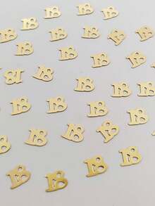 400pcs Paper Confetti, Anniversary Celebration Decor, Suitable For 18th Anniversary, Birthday Table Decor, Etc. - 18 Years Old - View 3