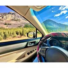 DBoho Steering Wheel Cover For Women Men Baja Blanket Enthic Car Steering Wheel Cover  Car SUV Wheel Protector Breathable AntiSlip Odorl Universal Fit 14.515 Inch7001 - 波西米亞風-紫紅色彩虹 - 查看 3