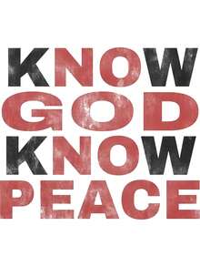 Cotton Crewneck Tee For Everyday Wear – 'Know God, Know Peace' Inspiring Graphic Tee - 白色 - 查看 2