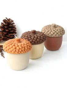 Molde de silicona en forma de piña para manualidades DIY, molde 3D de piña y avellana para velas aromáticas, jabón, resina y decoración del hogar