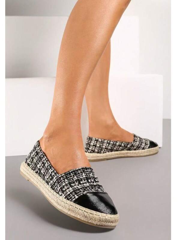 Women's Woven Fisherman Slip-On Mules, Thick Sole, Elegant Flat Real Leather Shoes, Spring
