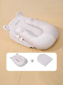 Juego de 3 piezas 2025 Nuevo cojín para bebé, reduce el vómito, cojín de , hamaca para bebé, cojín para bebé, cómodo para jugar, diseño de cuña para reflujo, fundas superior e inferior extraíbles, cuna para bebé, nido para bebé, recién nacido, co-dormir con bebé