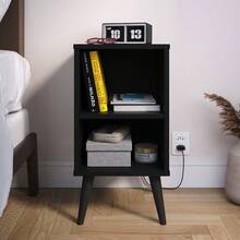 Small Retro Bookshelf Bedside Table Various Colors Charm - Negro - Ver 3