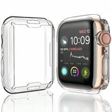 Capa transparente para Relogio applewatch  49mm 45mm 41mm 44mm 40mm 46mm 42mm protetor de tela capa completa tpu amortecedor watch série 10 9 8 7 se 6 5 4 - Transparente - Visão 2