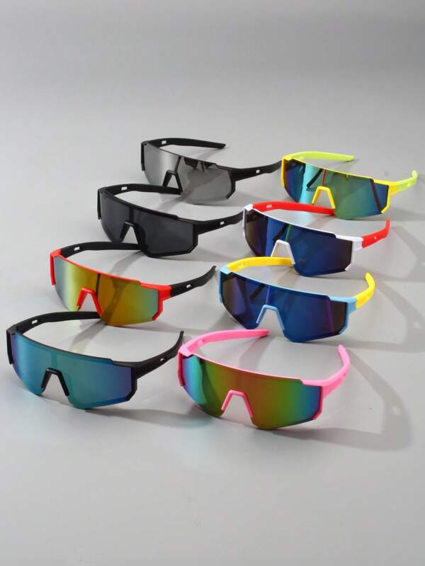 1 pieza Gafas de colores de moda para niños, gafas protectoras clásicas integradas para ciclismo, deportes, esquí, montañismo para niños y niñas para viajes y actividades al aire libre