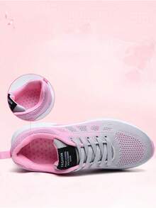 Zapatos para Caminar de Mujer, Zapatillas Deportivas Femeninas con Malla Transpirable Cómodas,Tenis para Mujer de Malla Transpirable: Zapatillas Bajos Antideslizantes: Casuales, Deportivos y a la Moda – Perfectas para Caminar, Correr o Uso Diario al Aire Libre - Rosa - Ver 5