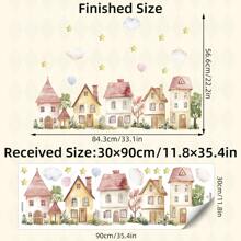 1 Stück bunte, süße Haus Wandaufkleber für Kinderzimmer, abnehmbare Kinderzimmer Aufkleber, Spielzimmer Wandkunst, Baby Mädchen Jungen Schlafzimmer Dekoration