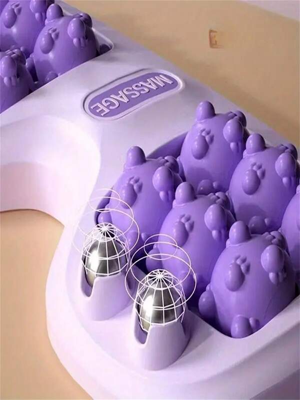 1 pieza Masajeador de pies Terapia de pies Hogar Artefacto de rodillo de cuatro filas de punto de acupresión para desbloquear los pies