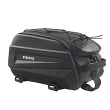 Bolsa de portaequipajes trasero para bicicleta de gran capacidad y carcasa rígida, bolsa de baúl impermeable para ciclismo - Negro - Ver 10