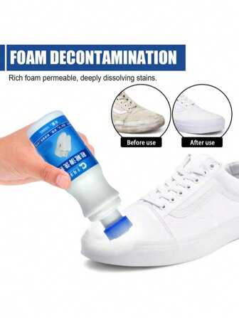 1pc No-Water Shoe Cleaner, Whitening & Cleaning Solution For Quickly Cleaning And Polishing Shoes, Easy To Carry