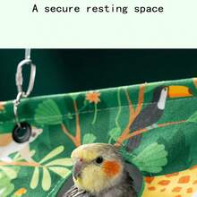 ARC ARCE 悬挂式鸟巢睡垫，鹦鹉吊床睡垫，虎纹凤凰三角帐篷，牡丹鸟屋小型宠物巢