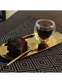 Luxury Decorative Stainless Steel Tray For Jewelry Food Gold - 金色 - 查看 3