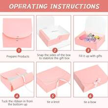 10 cajas de regalo con cubierta rosa y blanca, perfectas como cajas de regalo para el padrino de boda, cajas de regalo lujosas rosa con cintas, adecuadas para cajas de regalo de boda, cajas de regalo de cumpleaños, cajas de regalo de fiesta, cajas de regalo de Navidad, cajas de regalo para damas de honor, cajas de regalo de graduación y cajas de regalo del Día de San Valentín