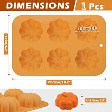 1PcsHalloween Pumpkin Cake Mold Silicone 3D Pumpkin Cupcake Pan For Baking Dessert Mousse Mold Tray For Halloween Thanksgiving