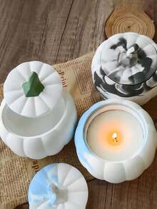 Bộ 2 khuôn silicon hình quả bí ngô Halloween, chân nến bí ngô thủ công DIY, hộp đựng, khuôn đúc nhựa Epoxy, quà tặng ngày lễ, khuôn thạch cao bê tông xi măng trang trí nhà cửa - trắng - Xem 10