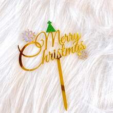 1pc/3pcs/6pcs Acrylic Merry Christmas HOHOHO Milu Deer Cake Topper For Christmas Party Cake Decoration Supplies Christmas Christmas Decorations Christmas Pajamas Christmas Gifts Christmas Decor - Multicolor - View 10