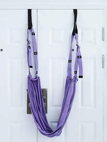 1pc Yoga Stretching Strap, Waist Back Legs Fitness Belt, Back Bend Auxiliary Trainer With Door Anchor, Height Adjustable Aerial Yoga, One Horse Crotch Pressure Stretching Belt, Anti-Gravity Inversion Exercises Hammock Door Flexibility Tensile Trainer, Pink High Strength Wide Polyester, Yoga Stretcher, Back Bend Split Inversion Belt, Stretching Exercise Equipment For Dancing Ballet Gymnastics Training Pilates Split Fitness - Pink - View 10