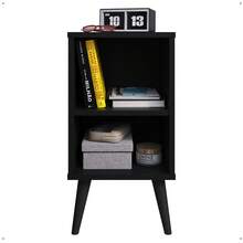 Small Retro Bookshelf Bedside Table Various Colors Charm - Negro - Ver 4