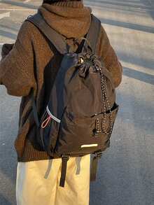 Backpack For Boys, Fashion Minimalist New Patchwork Design For Elementary, Middle, High School Students, College, Hiking, Travel Rucksack Large Capacity Bag - Multicolor - View 2