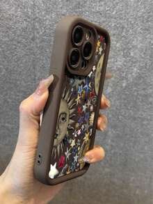 Star Sun Emoticon Phone Case Suitable For Compatible With Iphone17,16, 15, 14, 13, 12, 11, PRO MAX,16e As Well As X, XS, PLUS, Galaxy S22/23/24 Ultra/FE+ - 彩色 - 查看 3