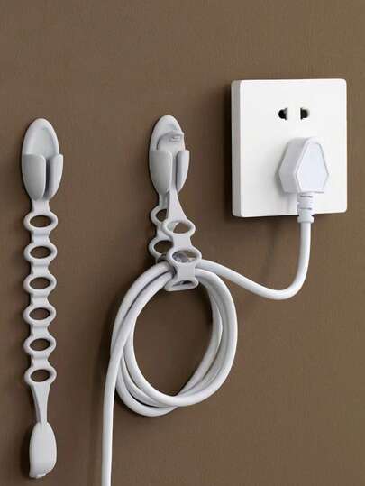 1 件装塑料电缆整理器，壁挂式电缆管理，家用电器配件，耐用且节省空间，适用于电线和电源线