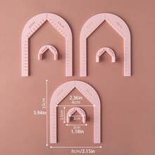 2pcs/Set 3mm, 4mm, 5mm Thickness Soft Clay Earring Piercing Guide, Pendant Hole Punch Assist Stand, Clay Thickness Balance Tool For Handmade - Drill - View 12