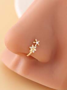 2 piezas Clips de nariz con diseño de mariposa y flor, accesorios de nariz de estilo bohemio minimalista y lindo, anillos de nariz sin perforación, para uso diario y como regalo - Multicolor - Ver 5