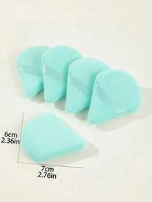 Éponge de maquillage triangulaire verte turquoise réutilisable, outil de maquillage polyvalent pour fond de teint, crème, BB crème, écran solaire, coussin et blush - alternative parfaite aux pinceaux de maquillage, libère vos mains, cadeau de Noël idéal, maquillage, pas cher, décoration de chambre, coiffeuse, voyage, chambre à coucher, accessoires de maquillage, tampon, mélangeur de maquillage, tampon de poudre, éponge de maquillage