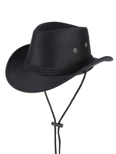 LEAJOURNO. 1顶男女通用绳编毡牛仔帽，适合所有季节