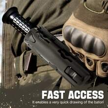 1 pezzo Porta manganello retrattile portatile, fondina a rilascio rapido, custodia per manganello a estrazione rapida, per uso tattico all'aperto, equipaggiamento di sicurezza, estensione regolabile per la difesa