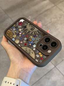 Star Sun Emoticon Phone Case Suitable For Compatible With Iphone17,16, 15, 14, 13, 12, 11, PRO MAX,16e As Well As X, XS, PLUS, Galaxy S22/23/24 Ultra/FE+ - 彩色 - 查看 2