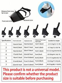 1pc Adjustable Anti-Bite, Anti-Bark, Anti-Swallow Pet Muzzle