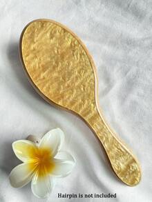 1件个性化女士时尚亚克力闪光大理石纹理名字定制发梳，独特的伴娘礼物，定制伴娘发饰，圣诞节美容配饰，少女时代 - 彩色 - 查看 18