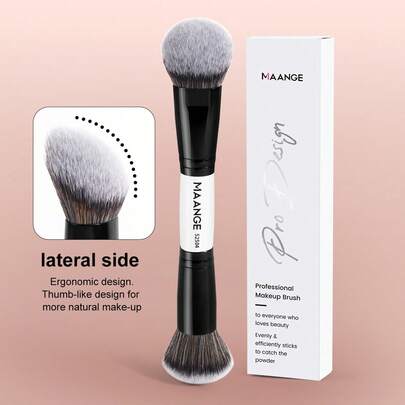 MAANGE 1/2/3/6/7件套专业双头化妆刷套装，质地柔软，多功能化妆工具，带纸盒，包含散粉刷、腮红刷、遮瑕刷、晕染刷、粉底刷、修容刷，适合所有肤质，是日常使用和旅行的理想之选，也是送给女性和女孩的绝佳礼物。