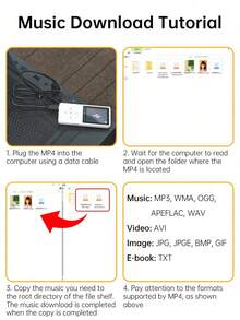 1 Pc MP3/MP4 Portable Sports Music Player 1.8-Inch Screen With 4G Memory Card And 3.5MM Earphones