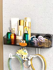 1 pieza Organizador de accesorios para el cabello montado en la pared, caja de joyas, estante de almacenamiento para pinzas, lazos para el cabello