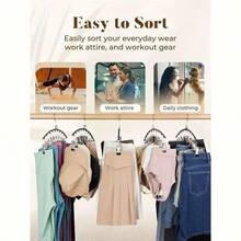 2PCS Black Metal Leggings Hangers With 20 Clips - Space-Saving Closet Organizer For Yoga Pants, Skirts, And More - Durable Carbon Steel Design, No Assembly Required, Perfect For Small Spaces Like Dorms And Bedrooms, Clothes Hangers - 2pack Dark Green - View 6