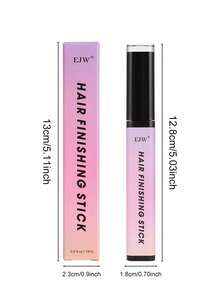 2 Peças Bastão Finalizador de Cabelo para Cabelos Pequenos e Quebrados, Creme/Gel Naturalmente Refrescante para Mulheres, Bastão de Cera de Cabelo, Não Oleoso e Não Pegajoso