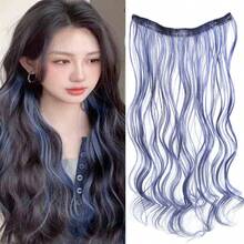 Fashion Color Party Highlights Clip On Wig For Women, Multi Color Multi Card Curly Hair, High Temperature Resistant Synthetic Wig, Suitable For Music Festivals, Carnival Parties, Halloween, Christmas